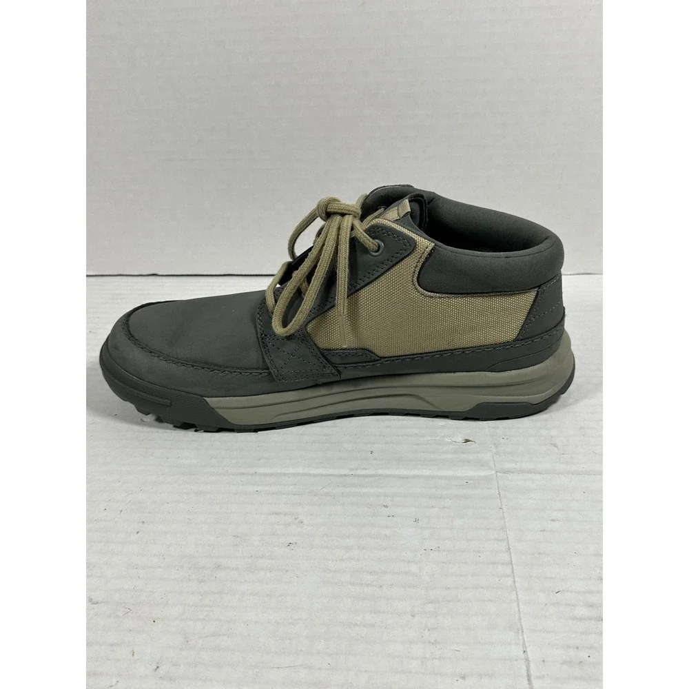 Oboz Burke Mid Mens 10.5 Gray Tan Nubuck Leather Hiking Shoes GW79201NI0423M